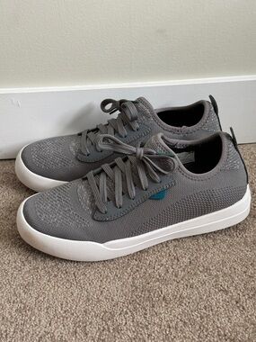 Vessi Women's Weekend Gray Knit Lace-Up Sneaker